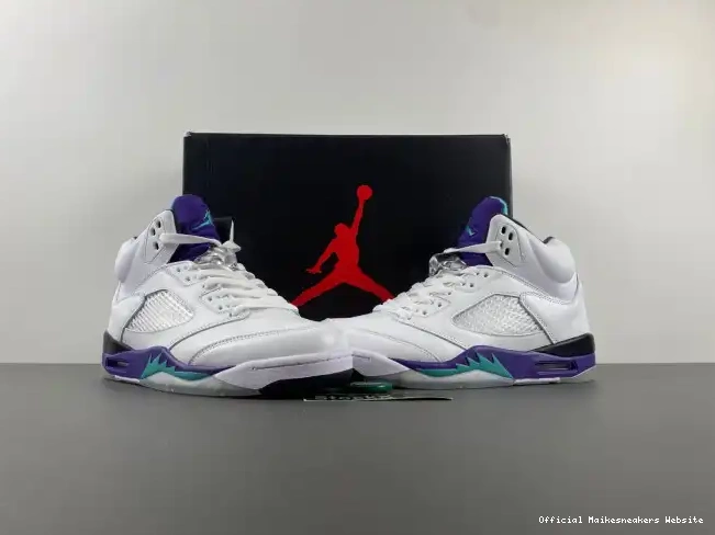Official Maikesneakers 136027-108 Air (2013) Grape Retro 5 Jordan 0328